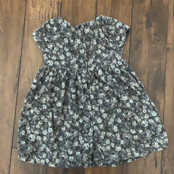 EUC Corduroy Flower Button Down Zipper Pocket Dress - Picture 4 of 5